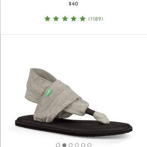 yoga mat flip flops with grey fabric straps